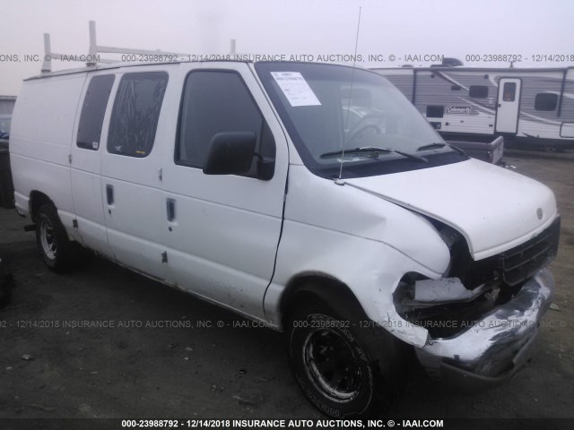 1FTEE14N4SHA83732 - 1995 FORD ECONOLINE E150 VAN WHITE photo 1