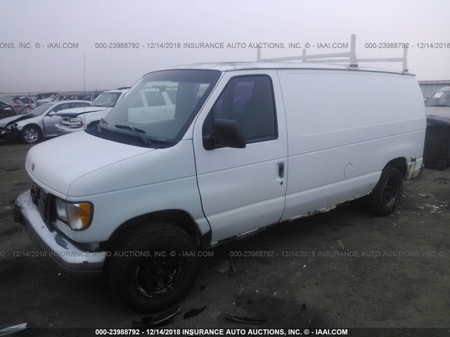 1FTEE14N4SHA83732 - 1995 FORD ECONOLINE E150 VAN WHITE photo 2