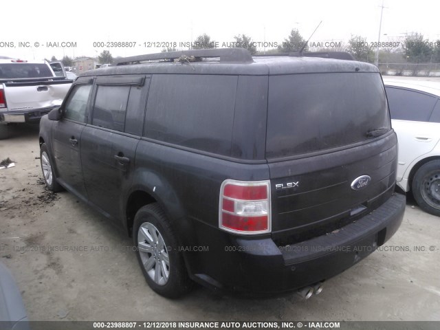 2FMGK5BC5ABA88116 - 2010 FORD FLEX SE BLACK photo 3