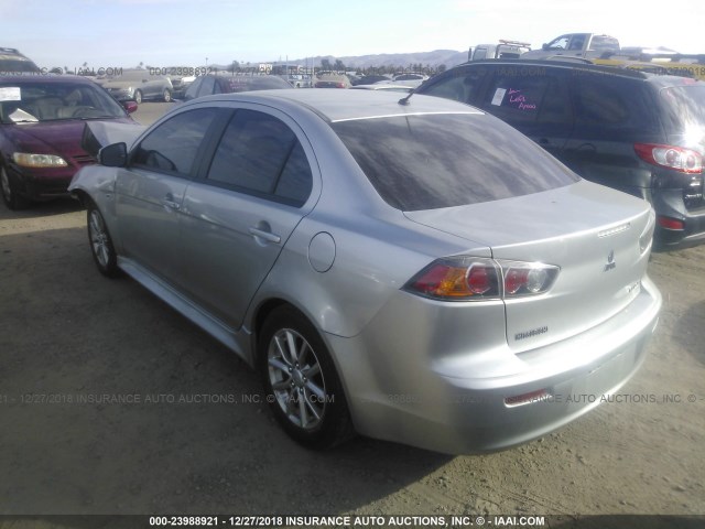 JA32U2FU1GU004272 - 2016 MITSUBISHI LANCER ES GRAY photo 3