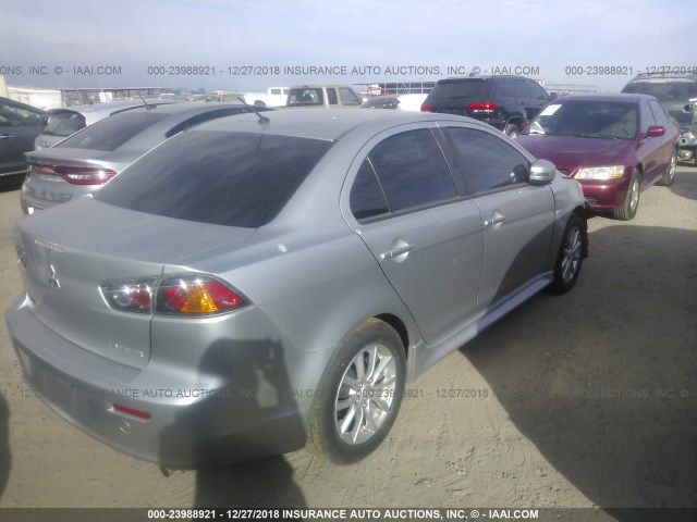 JA32U2FU1GU004272 - 2016 MITSUBISHI LANCER ES GRAY photo 4