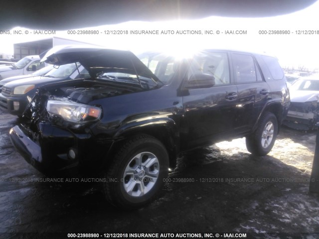 JTEBU5JR9H5426240 - 2017 TOYOTA 4RUNNER SR5 PREM/LTDL/TRAIL/TRD BLACK photo 2