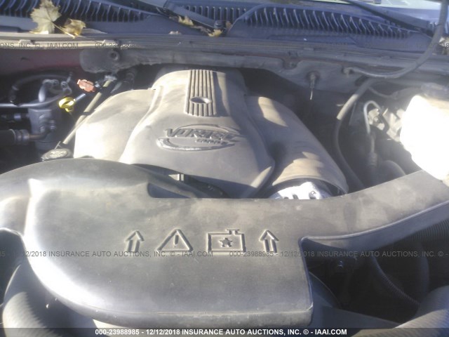 1GKEK63U74J308840 - 2004 GMC YUKON DENALI BURGUNDY photo 10