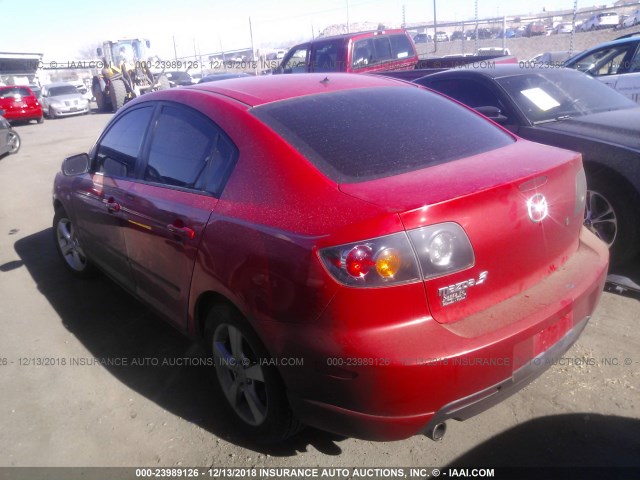 JM1BK123251254259 - 2005 MAZDA 3 S MAROON photo 3