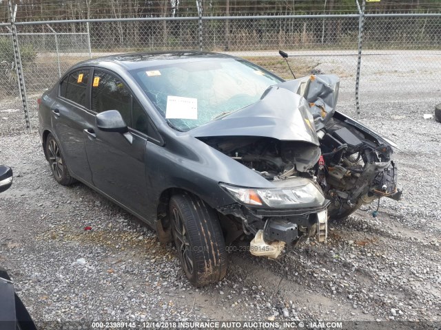 19XFB2F91DE073588 - 2013 HONDA CIVIC EXL GRAY photo 1