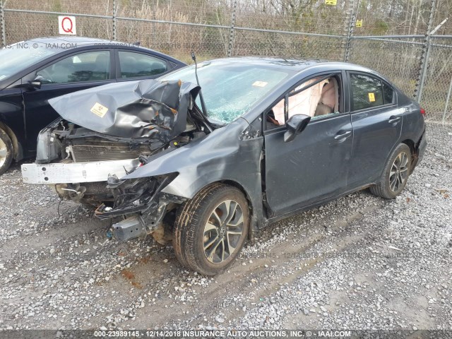 19XFB2F91DE073588 - 2013 HONDA CIVIC EXL GRAY photo 2