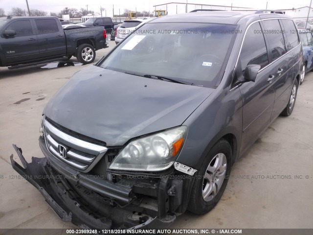 5FNRL387X7B431880 - 2007 HONDA ODYSSEY EXL GRAY photo 2