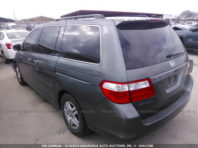 5FNRL387X7B431880 - 2007 HONDA ODYSSEY EXL GRAY photo 3