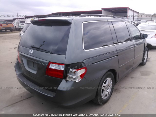 5FNRL387X7B431880 - 2007 HONDA ODYSSEY EXL GRAY photo 4