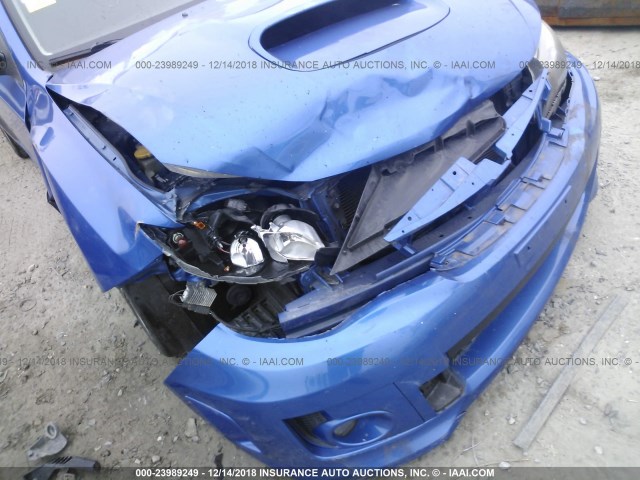 JF1GV7F62BG509110 - 2011 SUBARU IMPREZA WRX BLUE photo 6