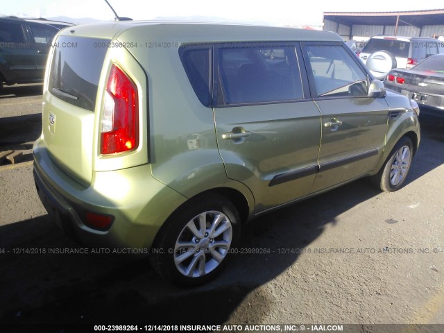 KNDJT2A60D7536809 - 2013 KIA SOUL +/!/SPORT GREEN photo 4