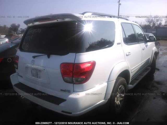 5TDZT34A77S293342 - 2007 TOYOTA SEQUOIA SR5 WHITE photo 4