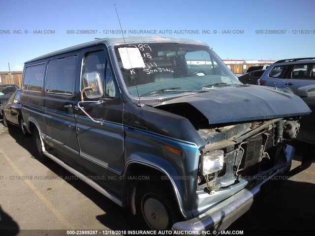 1FMEE11N5GHC30874 - 1986 FORD ECONOLINE E150 BLUE photo 1