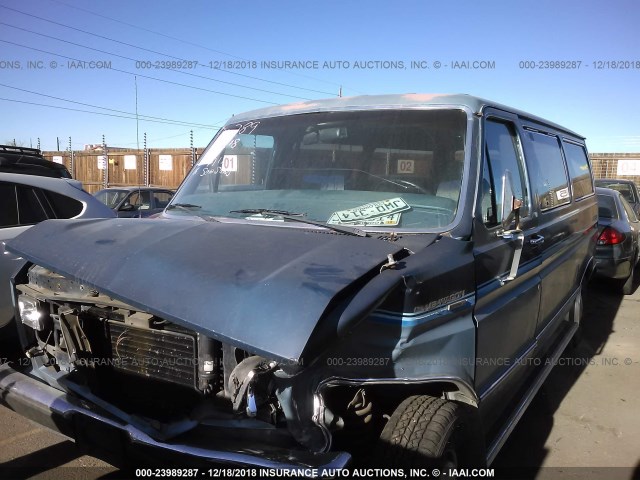 1FMEE11N5GHC30874 - 1986 FORD ECONOLINE E150 BLUE photo 2