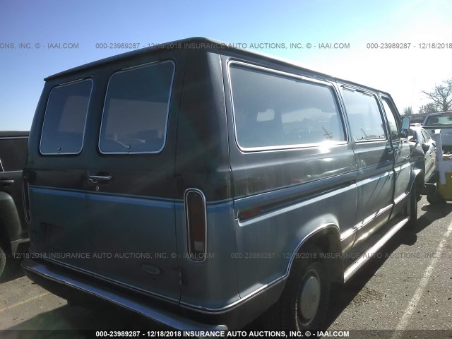 1FMEE11N5GHC30874 - 1986 FORD ECONOLINE E150 BLUE photo 4