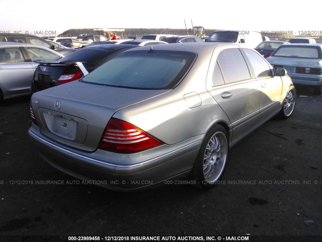 WDBNG75J35A444663 - 2005 MERCEDES-BENZ S 500 GRAY photo 4