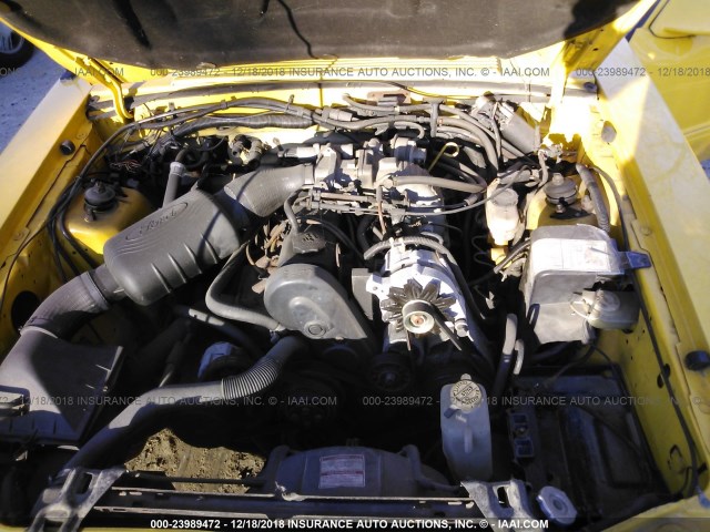 1FABP44A1HF180781 - 1987 FORD MUSTANG LX YELLOW photo 10