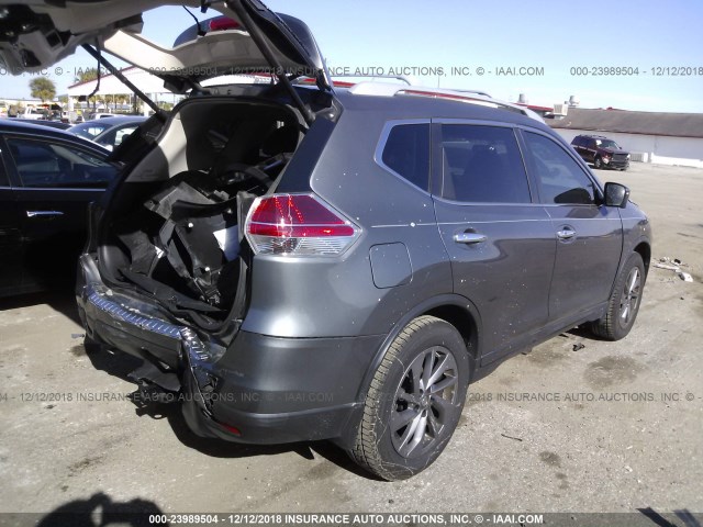 5N1AT2MTXGC762350 - 2016 NISSAN ROGUE S/SL/SV GRAY photo 4