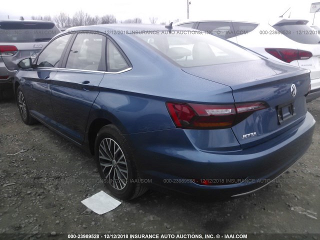 3VWC57BU2KM063590 - 2019 VOLKSWAGEN JETTA S/SE/R-LINE BLUE photo 3