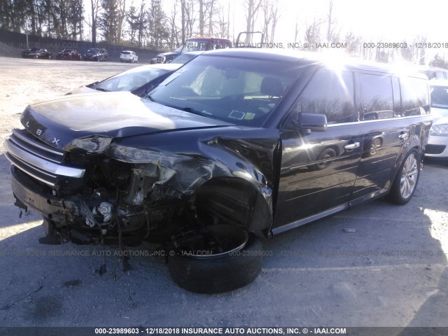 2FMHK6DT9DBD24150 - 2013 FORD FLEX LIMITED BLACK photo 2