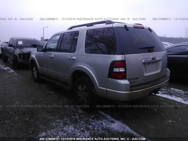 1FMEU73E68UA43347 - 2008 FORD EXPLORER XLT SILVER photo 3