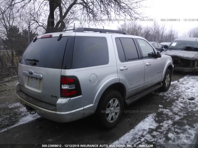 1FMEU73E68UA43347 - 2008 FORD EXPLORER XLT SILVER photo 4