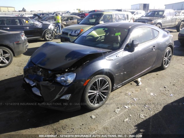 JF1ZNAA12E9704523 - 2014 TOYOTA SCION FR-S GRAY photo 2