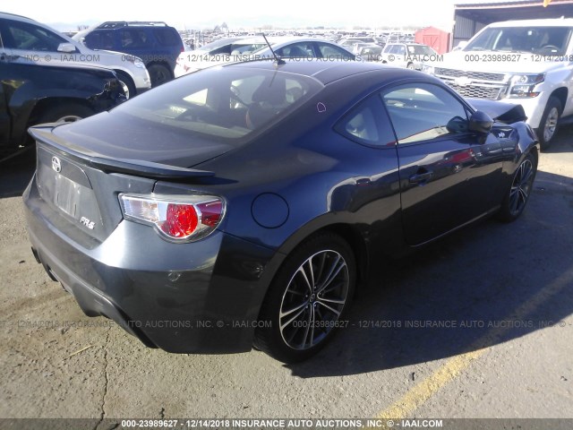 JF1ZNAA12E9704523 - 2014 TOYOTA SCION FR-S GRAY photo 4