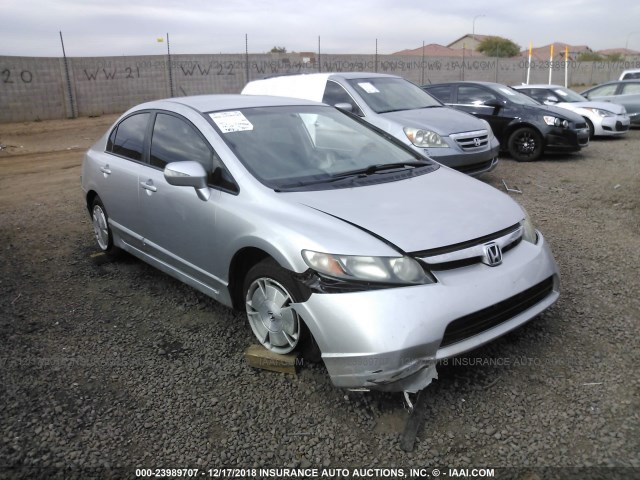 JHMFA362X8S014195 - 2008 HONDA CIVIC HYBRID SILVER photo 1