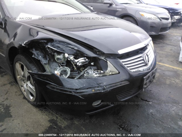 JH4KB16536C001211 - 2006 ACURA RL BLACK photo 6