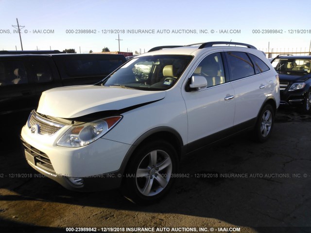 KM8NU4CCXBU163723 - 2011 HYUNDAI VERACRUZ GLS/LIMITED WHITE photo 2