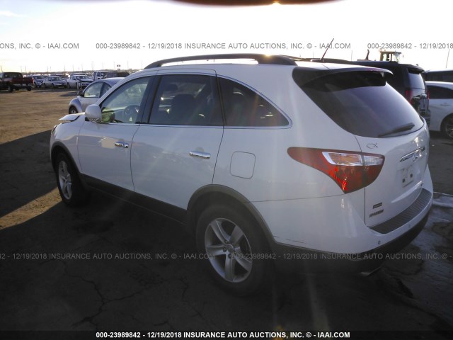 KM8NU4CCXBU163723 - 2011 HYUNDAI VERACRUZ GLS/LIMITED WHITE photo 3