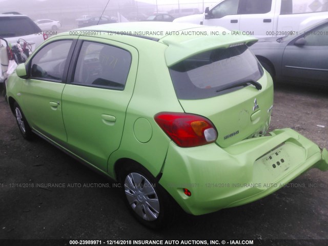 ML32A3HJ4EH026018 - 2014 MITSUBISHI MIRAGE DE GREEN photo 3