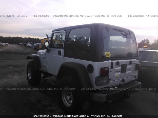 1J4FA39S84P740321 - 2004 JEEP WRANGLER X SILVER photo 3