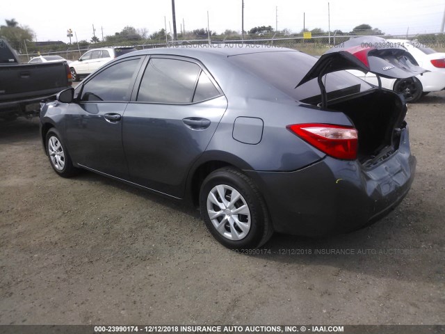 5YFBURHE8HP592055 - 2017 TOYOTA COROLLA L/LE/XLE/SE/XSE BLUE photo 3