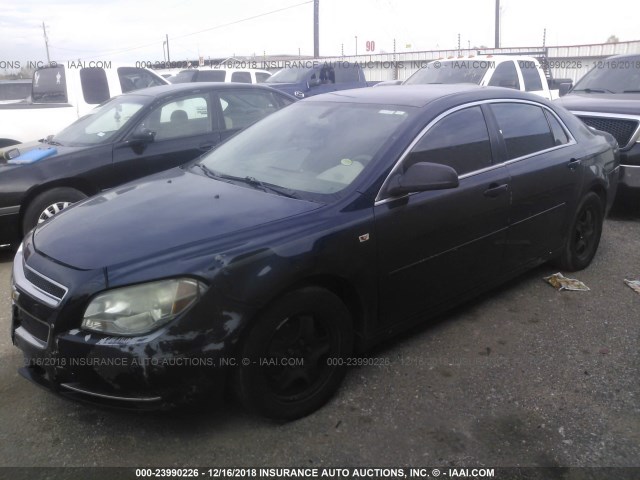 1G1ZG57B984301631 - 2008 CHEVROLET MALIBU LS BLUE photo 2