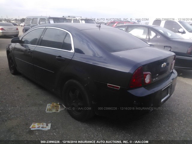 1G1ZG57B984301631 - 2008 CHEVROLET MALIBU LS BLUE photo 3