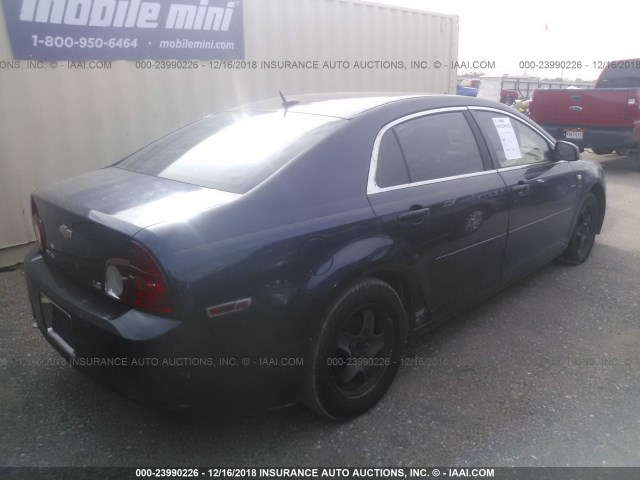 1G1ZG57B984301631 - 2008 CHEVROLET MALIBU LS BLUE photo 4