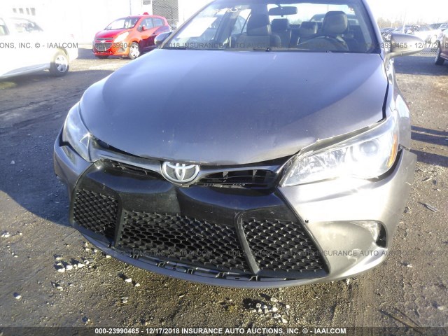 4T1BF1FK6FU956344 - 2015 TOYOTA CAMRY LE/XLE/SE/XSE GRAY photo 6
