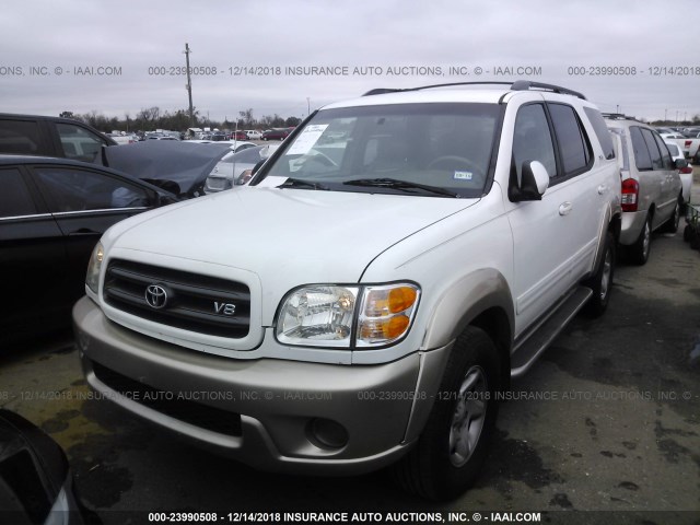 5TDZT34A64S213203 - 2004 TOYOTA SEQUOIA SR5 WHITE photo 2