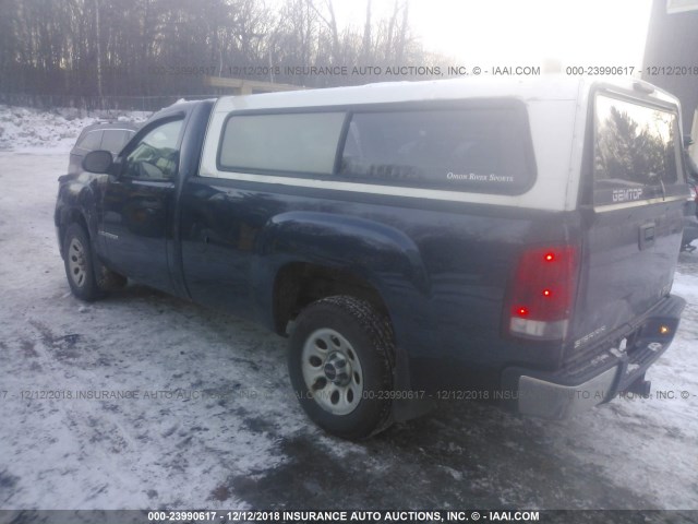 1GTEC14X39Z222423 - 2009 GMC SIERRA C1500 BLUE photo 3