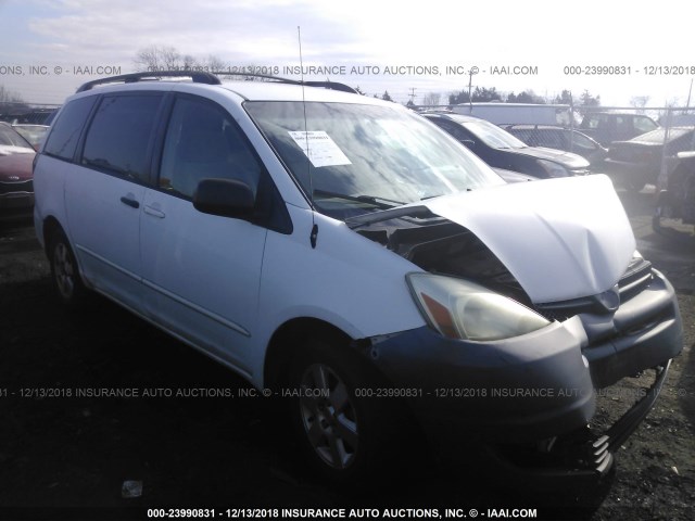 5TDZA23C54S219187 - 2004 TOYOTA SIENNA CE/LE WHITE photo 1