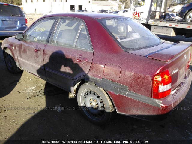 JM1BJ225631144287 - 2003 MAZDA PROTEGE DX/LX/ES RED photo 3