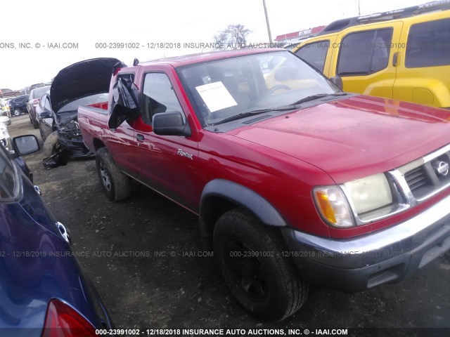 1N6ED27TXYC311335 - 2000 NISSAN FRONTIER CREW CAB XE/CREW CAB SE RED photo 1