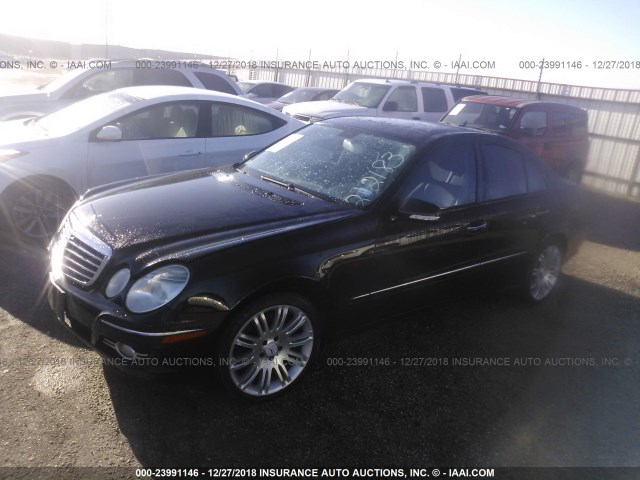 WDBUF87X57X212183 - 2007 MERCEDES-BENZ E 350 4MATIC BLACK photo 2