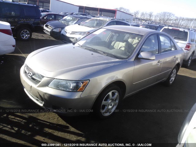 5NPEU46C06H062643 - 2006 HYUNDAI SONATA GLS/LX GOLD photo 2