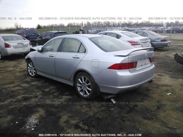 JH4CL968X7C018342 - 2007 ACURA TSX SILVER photo 3
