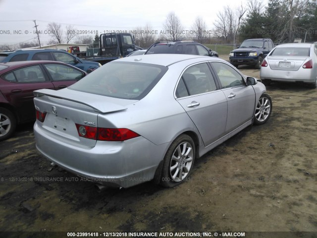 JH4CL968X7C018342 - 2007 ACURA TSX SILVER photo 4