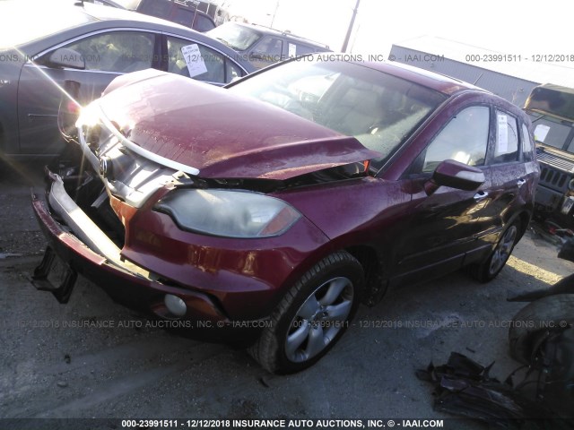 5J8TB18298A012237 - 2008 ACURA RDX RED photo 2