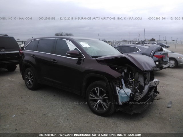 5TDZZRFH6JS247522 - 2018 TOYOTA HIGHLANDER LE/LE PLUS MAROON photo 1